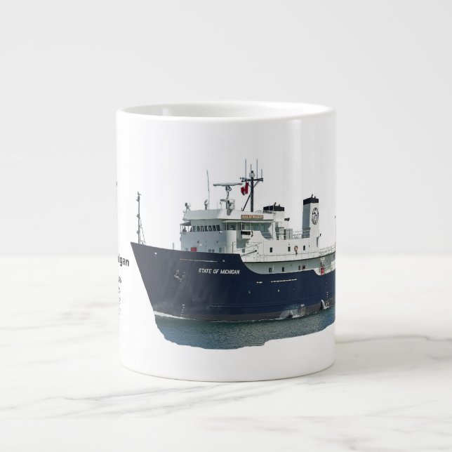 Taza De Café Gigante Estado de Michigan jumbo mug (Frente)