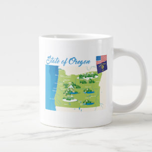 Taza De Café Gigante Estado de Oregón