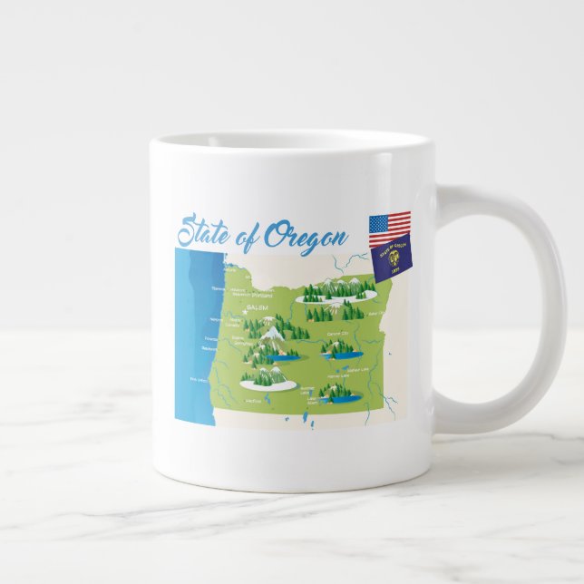 Taza De Café Gigante Estado de Oregón (Derecha)