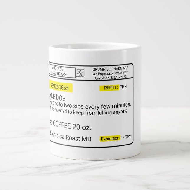 TAZA DE CAFÉ GIGANTE ESTADO DEL CAFÉ (Frente)