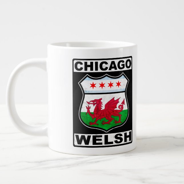 Taza De Café Gigante Estadounidense galés de Chicago (Izquierda)