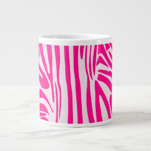 Taza De Café Gigante Estampado de cebra rosa