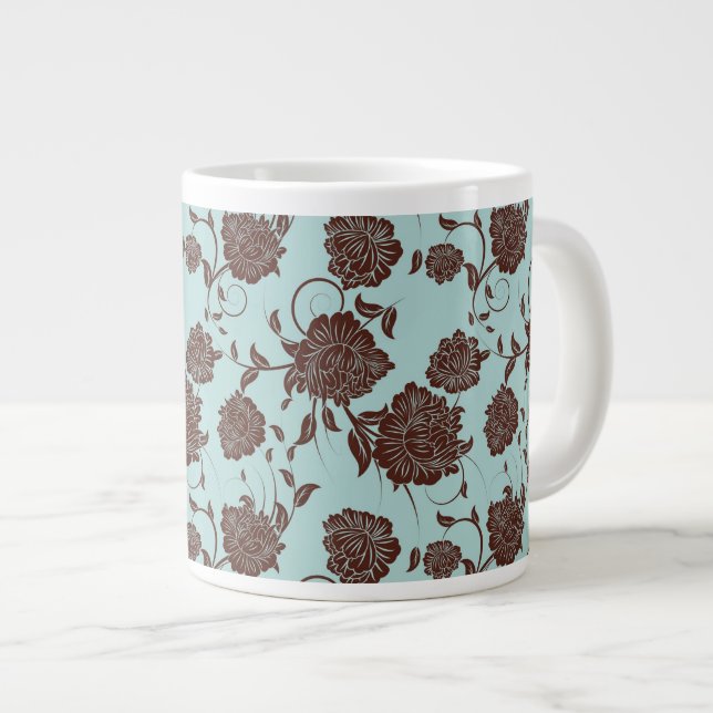 Taza De Café Gigante Estampado de flores 13 (Derecha)