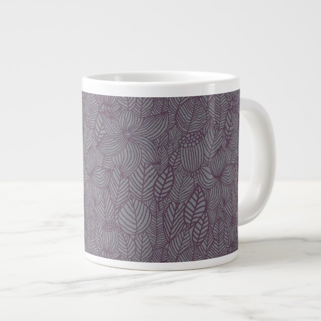 Taza De Café Gigante Estampado de flores 3 (Derecha)