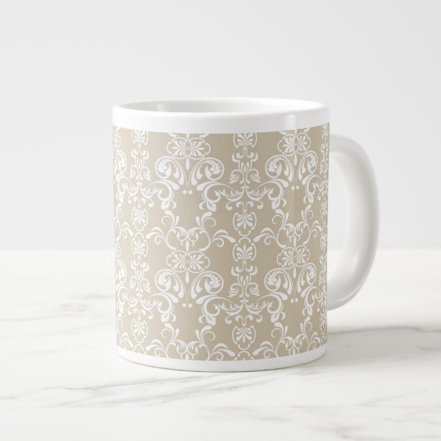 Taza De Café Gigante Estampado de flores 4 (Derecha)