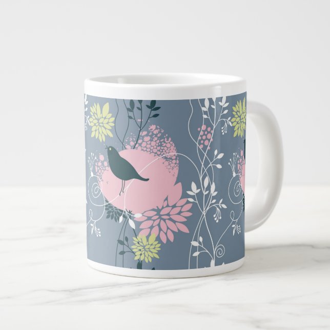 Taza De Café Gigante Estampado de flores 9 (Derecha)