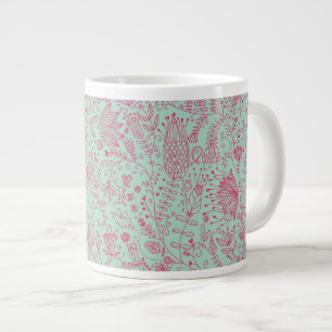 Taza De Café Gigante Estampado de flores lindo del verano