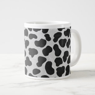 Taza De Café Gigante Estampado Negro y Blanco de Dálmata