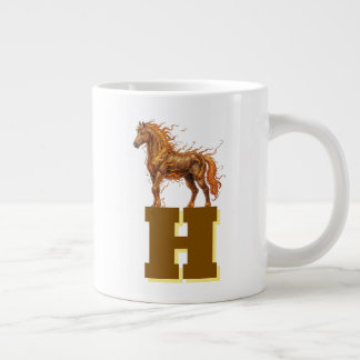 Taza De Café Gigante Estampida de Espíritu Salvaje – Arte de Caballos M