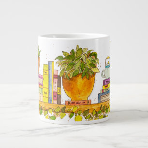 Taza De Café Gigante Estante colorida acuarela