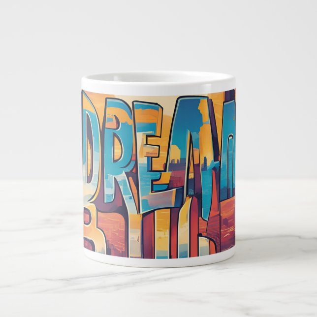 Taza De Café Gigante Estar inspirado - Diseños motivacionales y de mejo (Frente)