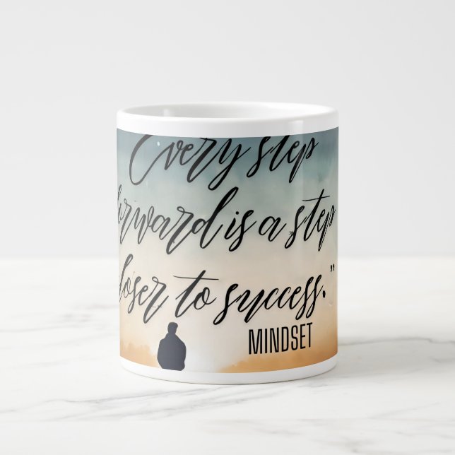 Taza De Café Gigante Estar inspirado - Diseños motivacionales y de mejo (Frente)