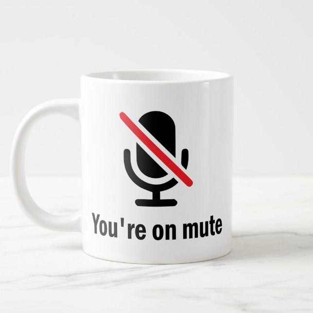 Taza De Café Gigante estás mudo, estás mudo, gracioso (Izquierda)