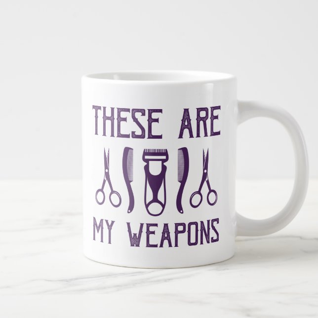 Taza De Café Gigante Estas son mis armas (Derecha)