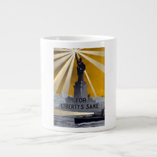 Taza De Café Gigante Estatua de la Antorcha de la Libertad y la Marina