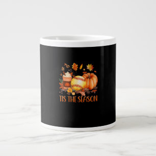 Taza De Café Gigante Este Es El Softball De Latte Fall De La Hoja De Ca