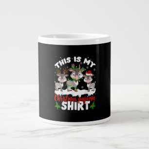 Taza De Café Gigante Este es mi regalo de Navidades Pajama Santa Goat L