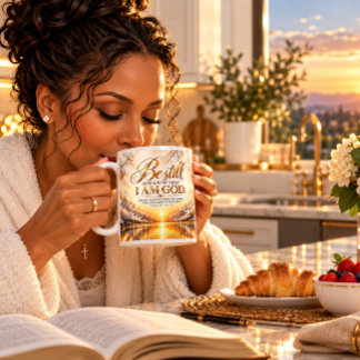 Taza De Café Gigante Estén Quietos Y Sepan Que Yo Soy Dios Salmo 46 10