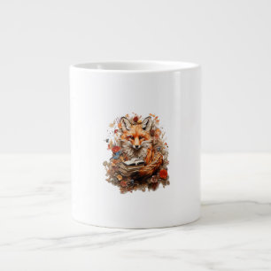 Taza De Café Gigante Estética Cottagecore Con Libro Cute Goblincore