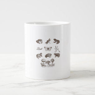 Taza De Café Gigante Estética Cottagecore Hongo Academia Rana Gobli