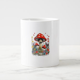 Taza De Café Gigante Estética Cottagecore Hongo Goblincore Minimalista 
