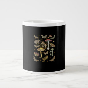 Taza De Café Gigante Estética Cottagecore Hongo Rana Mariposa Duende