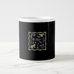 Taza De Café Gigante Estética Cottagecore Rana y Hongo Goblincore