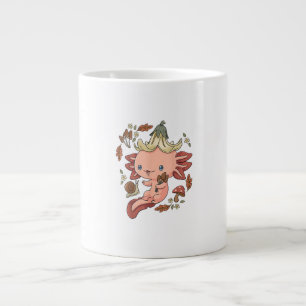Taza De Café Gigante Estética de ajolote Cottagecore Hongos Gobli lindo