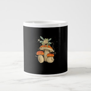 Taza De Café Gigante Estética de Cottagecore Lindo Hongo Rana Goblincor