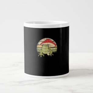 Taza De Café Gigante Estética de Cottagecore Lindo Sapo Hongo Goblincor