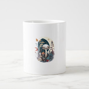 Taza De Café Gigante Estética Goblincore y Cottagecore Bota de Hongos