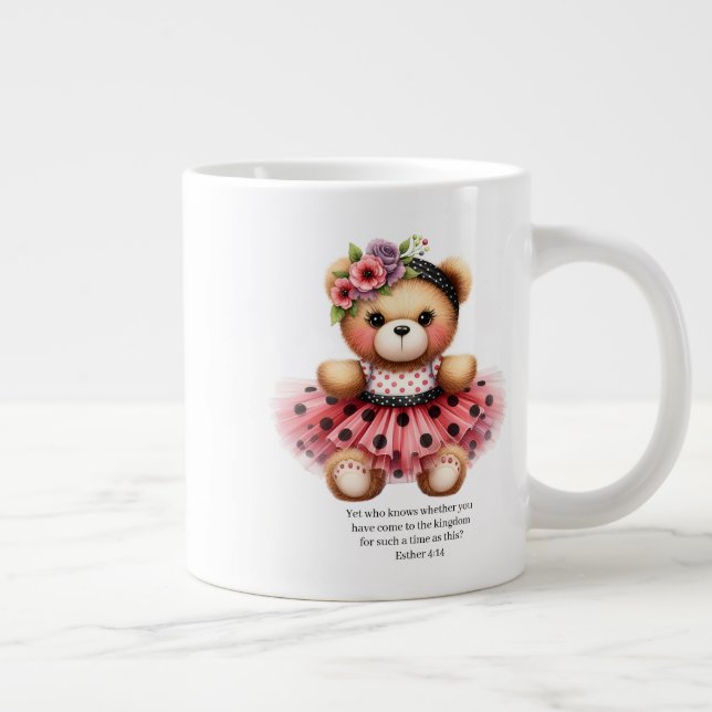 Taza De Café Gigante Esther 4:14 Girly Bear Coffee Mug (Derecha)