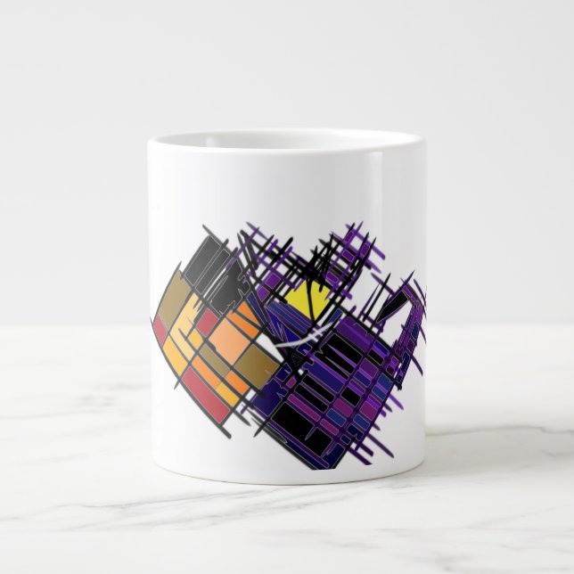 Taza De Café Gigante Estilo de gato negro (Frente)