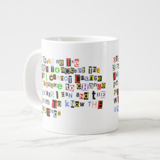 Taza De Café Gigante Estilo de la nota de rescate del rezo de la