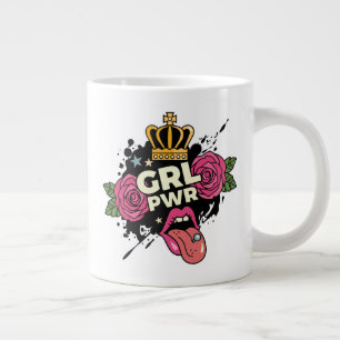 Taza De Café Gigante Estilo de tatuaje de alimentación del Chica