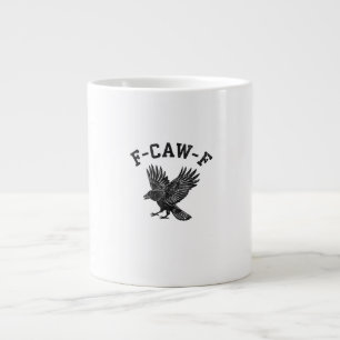 Taza De Café Gigante Estilo Estético de Cuervo Divertido F-Caw-F