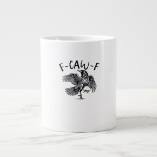 Taza De Café Gigante Estilo Retro Clásico Cuervo F Caw F