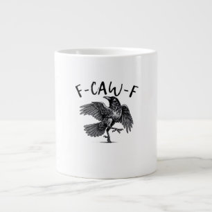 Taza De Café Gigante Estilo Retro Clásico Cuervo F Caw F