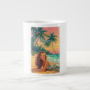 Taza De Café Gigante Estilo vintage hawaiano viajar aloha desde Hawaii