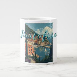 Taza De Café Gigante Estilo Vintage Portofino Genova Italia