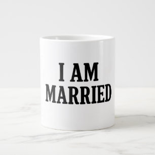 Taza De Café Gigante Estoy casado y gracioso - regalo para las parejas