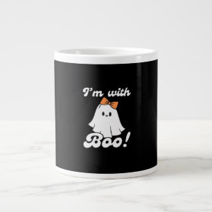 Taza De Café Gigante Estoy con Boo divertido estilo retro