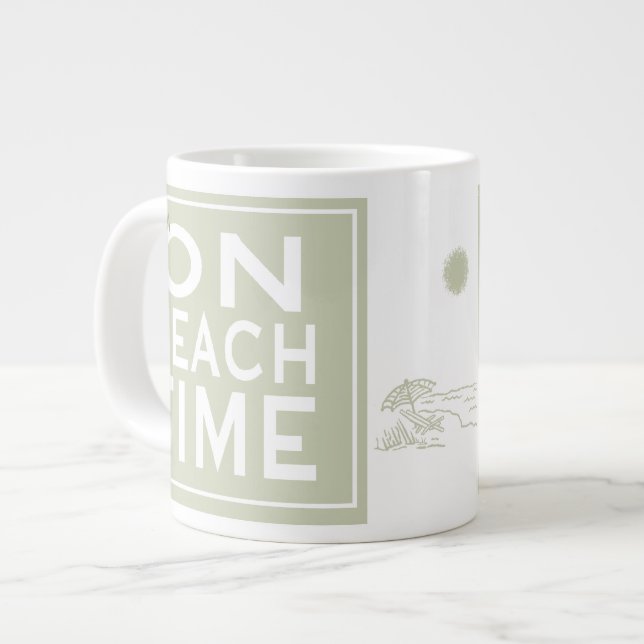 Taza De Café Gigante Estoy en Beach Time (Izquierda)