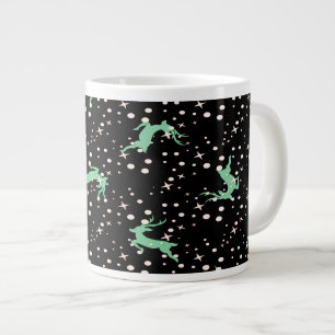 Taza De Café Gigante Estrella de ciervo de Navidad Patrón de invierno