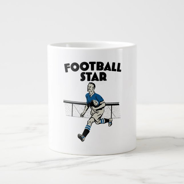 Taza De Café Gigante Estrella de fútbol (Frente)