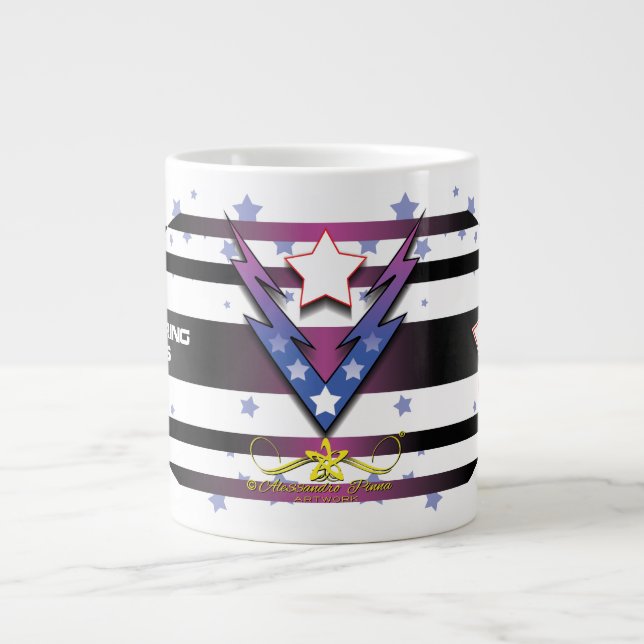 Taza De Café Gigante Estrellas de trueno (Frente)