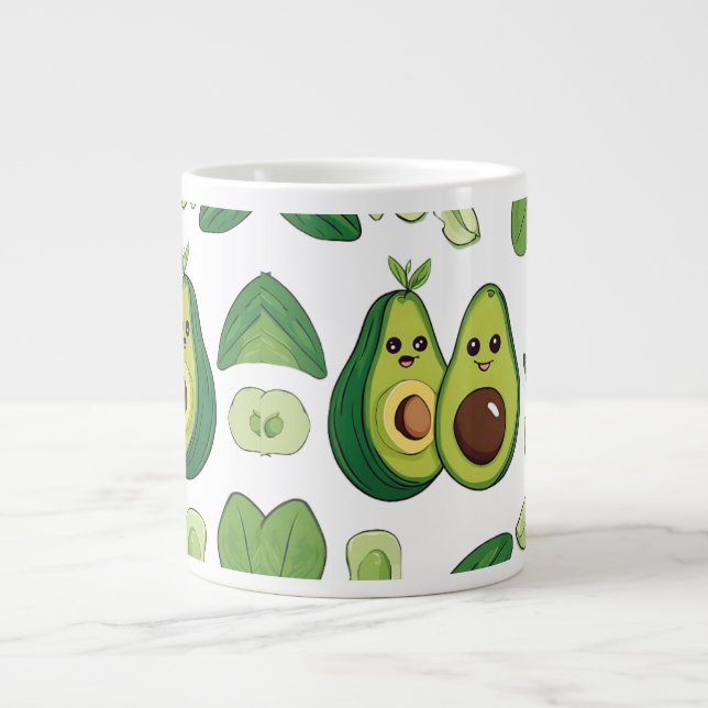 Taza De Café Gigante Estuche Cutto Aguacate Pareja de Teléfono | Funny  (Frente)