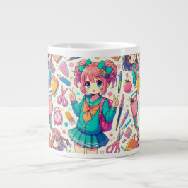 Taza De Café Gigante estudiante de anime