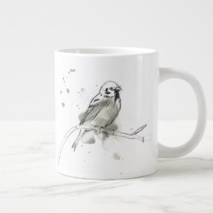 Taza De Café Gigante Estudio Gestural de Aves