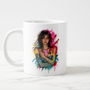 Taza De Café Gigante Ethereal Rebel Woman